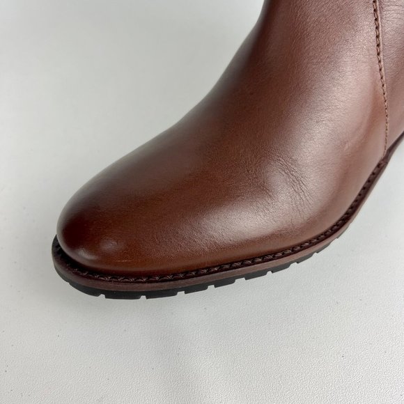 Talbots Womens Brown Leather Tall Over the Knee Boots Wool Cuff OTK size 6 - Picture 11 of 15